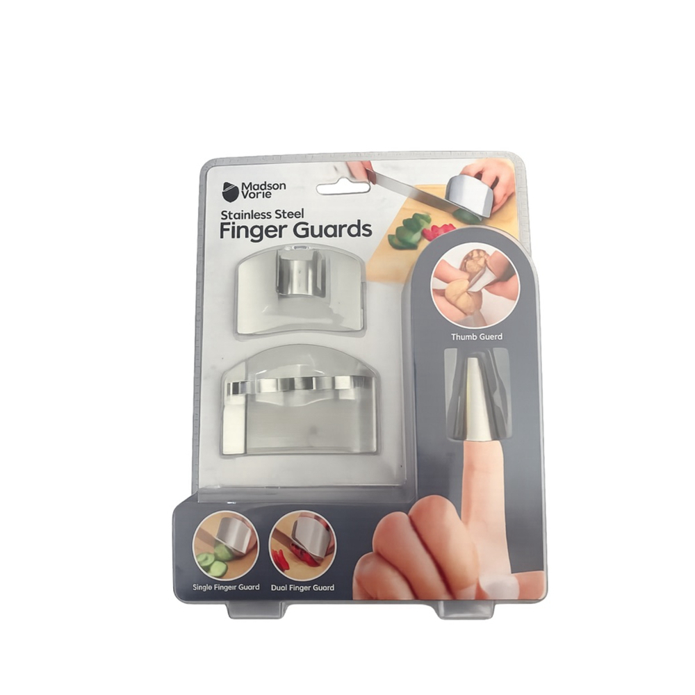 Unisex Madison York Kitchen Tools One Size Silver Stainless Steel Finger Guards